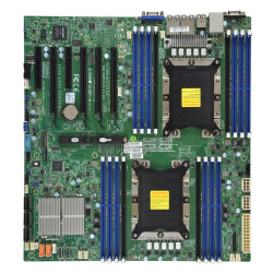 Материнcкая плата SuperMicro MBD-X11DPI-N-B E-ATX Up to 2TB 3DS ECC RDIMM 14 SATA3 4 USB 2.0 ports 5 USB 3.0 ports 1 VGA port, 2x1GbE (272242) (incl. 1x I/O Shield MCP-260-00042-0N, 2x CBL-0044L )